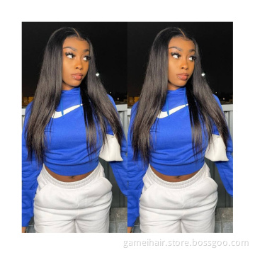 GMwigs Best 13 x 4 ear-to-ear front lace 150% 180% density raw Brazilian virgin  human hair wigs